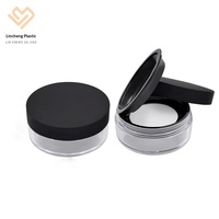 Emballage plastique portable personnalisé 10g pour poudre libre, poudre fixante, avec compartiments divisés en maille élastique, modèle cosmétique