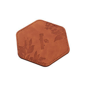 Подставки из искусственной кожи с восьмиугольным логотипом, 9*9*0,3 см - Product Image 3