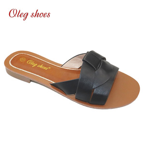 Nuovi sandali Flat Slide da <span class=keywords><strong>donna</strong></span> ciabatte da spiaggia a punta aperta Anti-scivolose con disegno a croce - Product Image 2