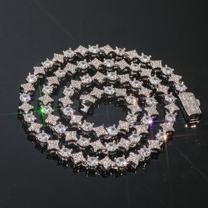 Pulsera de Tenis NUOYA de Plata de Ley 925 con Cadena de Estrellas de 6mm para Mujer con Moissanita VVS Brillante Joyería Fina - Product Image 5