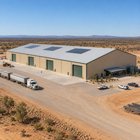 Bâtiment en structure acier pour atelier, entrepôt et bureau, équipé de panneaux PIR de qualité 350 AS/NZS, prêt pour l'énergie solaire