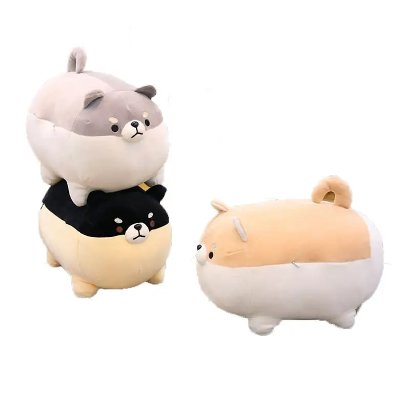 Cute Shiba Inu dog custom plush toys stuffed soft animals corgi chai fat dog pillow gift for children kids