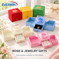 Boîte à bijoux en papier imprimé multicolore à double porte de qualité supérieure pour bijoux de boutique et emballage de cadeaux surprise