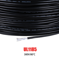 Cable de PVC espiral blindado de un solo núcleo UL1185 AWM de 28, 26, 24, 22, 20, 18, 16 AWG, rollo de 610 m, de fabricante de cables