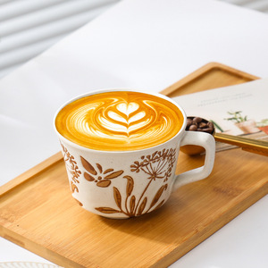 Taza Creativa Rústica Pintada a Mano de Cerámica Vintage Nórdica Minimalista Más Vendida en 2026 para Oficina - Product Image 4