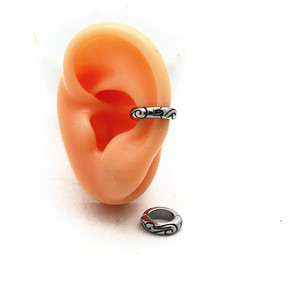 yunnique Clip-on <b>Earrings</b> Titanium Steel Geometric Patterned For Men And Women - Product Image 4