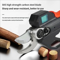 Sécateur électrique sans fil 18-21V, moteur sans balais, batterie lithium-ion, poignée en caoutchouc ambidextre, capacité de coupe de 25 mm pour