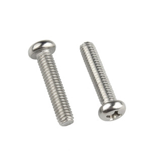 Tornillo de máquina de cabeza alomada de acero inoxidable 304 a precio de fábrica M2 M3 M4 M5 M6, tornillo de cabeza alomada con ranura cruzada, tornillo cruzado - Product Image 5