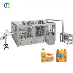 Automatic Drink Mango Juice Tea Lemonade Liquid Filling Sealing Bottling And Capping Machine Plant Line Production