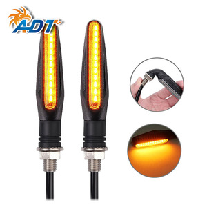 ไฟเลี้ยวรถจักรยานยนต์ 12LED 335SMD ไฟเบรกสีแดง ไฟหยุด LED ไฟเลี้ยวสีเหลืองแบบเรียงลำดับ - Product Image 4