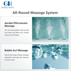 Bañera de esquina con burbujas de chorro de aire, bañera de inmersión, bañera de hidromasaje barata de lujo de calidad para <span class=keywords><strong>2</strong></span> personas, cascada de Spa con función - Product Image 4