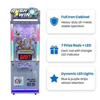 Machine de jeu d'arcade à récompenses avec défi chronométré de sept secondes, 7 tiges à récompenses, éclairage LED, à monnayeur, pour aire de jeux intérieure