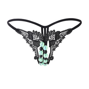 Tanga Sexy con Cuentas Finas para Mujer, Talla Grande, Transparente, de Fibra de Poliéster, Ropa Interior Estimulante para Adultos, Ocasiones Especiales, Invierno 2023 - Product Image 3