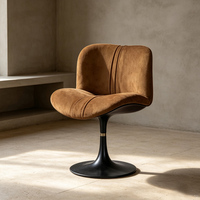 Chaise de salon pivotante en cuir et tissu de luxe Marilyn, design moderne, chaise de salle à manger Alien pour restaurant