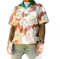Chemises Boxy Camouflage 100% Personnalisées Broderie de Haute Qualité Boutonnées Sérigraphiées Polo Coupe et Couture Surdimensionnées pour Hommes