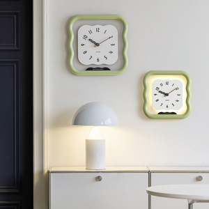 Wozoom <b>Wall</b> <b>Clock</b> Cream Irregular Shape <b>Silent</b> Battery Powered Modern Minimalist Artistic Home Decor - Product Image 3
