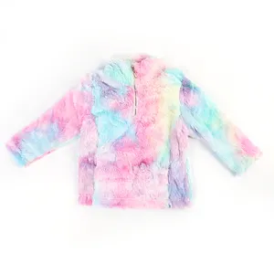 Hot Selling Wholesale Children Winter Colorful Cashmere Coats Sherpa Kids Pullover Coat