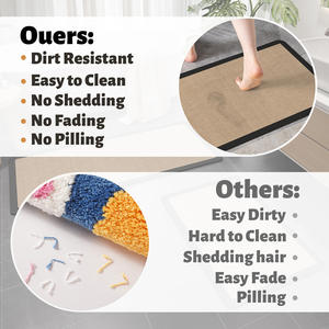 Alfombra de baño de tierra diatomeas rectangular, absorbente, antideslizante, para baño, diseño minimalista, color sólido - Product Image 5