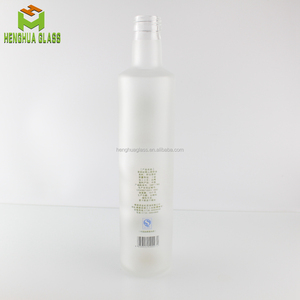 500ml forme ronde clair <span class=keywords><strong>Marasca</strong></span> 16oz 50cl vide bouteille en verre d'huile d'olive givrée récipient pour liquide alimentaire avec bouchon à vis en aluminium - Product Image 6