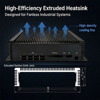 Carcasa de PC Industrial Mini-ITX de Aluminio sin Ventilador, OEM ODM, Chasis de Computadora Integrada, Soporte de E/S Personalizado, DM11 en Stock, Tubo de Calor de Cobre