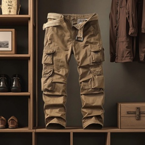 Pantalones de Trabajo Marrones para Hombre 2025, Personalizables, con Bolsillo Multifuncional, Ideales para Ocio y Tendencias de Moda al Aire Libre - Product Image 1