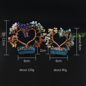 Arbres en cristal de pierre naturelle en gros, artisanat en forme de cœur, gravier de cristal, arbre à monnaie pour la décoration intérieure - Product Image 3