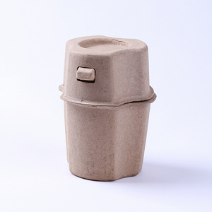 Eco friendly luxury sugarcane material paper brown color candle boxes