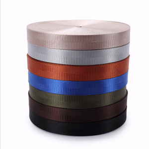 High Quality Black Jacguard Safety Polyester Nylon Webbing Custom Car Seat Belt Webbing Ribbons for Bags
