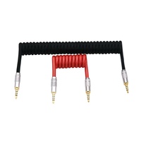 Angitu Premium Hand Make TRRS Audio Cables Reversed Custom Coiled Split/Sofle Keyboard TRRS Cable