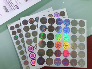 Nhãn Dán Ba Chiều Laser Số Sê-ri Màu Xanh Dương Hình Tròn - Product Image 3