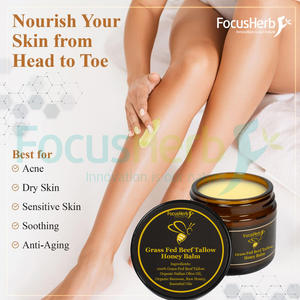 FocusHerb Baume de suif de bœuf nourri à l'herbe au miel de Manuka et à la cire d'abeille Crème de suif de bœuf halal - Product Image 3