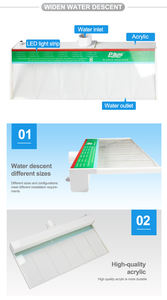 Fontaine murale décorative déversoir ac12v éclairage <span class=keywords><strong>LED</strong></span> <span class=keywords><strong>cascade</strong></span> de descente de <span class=keywords><strong>piscine</strong></span> artificielle - Product Image 5