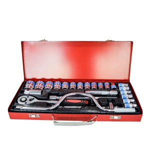 Everforce 24-Piece <b>Socket</b> Set 1/2 In Drive T-Handle <b>Ratchet</b> Industrial Grade Machine Repair Tool Kit - Product Image 5