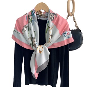 Koreaanse Mode Bloem Sjaal Vrouwen Nieuwe Polyester Hijab Digitale Print Zomer Reizen Strand <span class=keywords><strong>Sun</strong></span> Baotou Voor Head Bag Gebruik - Product Image 2