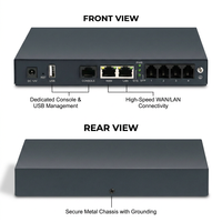 Conmutador Híbrido IP PBX 2 FXO 2 FXS, Compatible con 200 a 600 Usuarios SIP, Gateway VoIP Gigabit con 2O2S para Asterisk 3CX Enterprise SMB