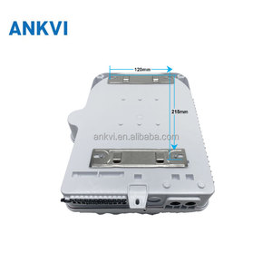 กล่องกระจายไฟเบอร์ออปติก 24 พอร์ต FQX-009 สีเทา IP65 สำหรับติดผนังภายนอกอาคาร ABS FTTH - Product Image 3