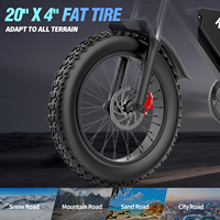 Vélo de montagne électrique Ridstar Q20pro - Cadre en aluminium Freins à disque hydrauliques Double batterie au lithium 52V 40AH Shimano 7 vitesses Moteur arrière sans balais
