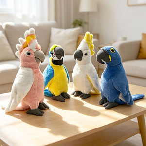 Peluche Pappagallo Macaw Fenicottero, Giocattolo da Compagnia per Bambini, Regalo in Poliestere e Cotone PP - Product Image 2