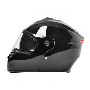 Nouveau casque de moto modulaire à visière relevable, coque en ABS avec double visière, feux arrière LED étanches, casque de conduite toutes saisons - Product Image 4