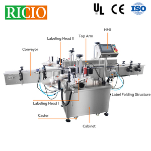 Machine d'étiquetage automatique RICIO pour boîtes en plastique à double <span class=keywords><strong>coin</strong></span> avec impression laser des étiquettes - Product Image 2