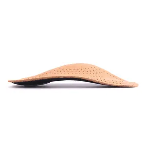 3/4 Orthotic Insoles L2 3/4 Genuine Leather Latex Metatarsal Plantar Fasciitis Insole High Arch Support Footcare Orthotics