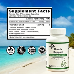 Suplemento de Apoyo Respiratorio a Granel con Complejo Herbal Natural de Quercetina y Hoja de Ortiga, Venta al por Mayor de Fábrica, OEM Personalizado, Cápsulas para Apoyo Respiratorio - Product Image 2