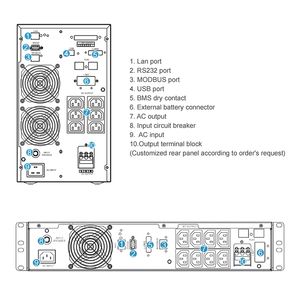 고주파 온라인 이중 변환 <span class=keywords><strong>1kVA</strong></span> 스마트 무정전 전원 공급 장치 단상 220V LiFePO4 사무실 <span class=keywords><strong>UPS</strong></span> - Product Image 4