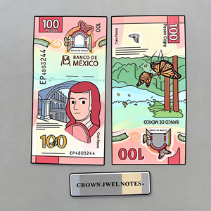 CROWN JWEL Billetes de <span class=keywords><strong>Pesos</strong></span> Mexicanos Falsos, Billete Mexicano de <span class=keywords><strong>100</strong></span> <span class=keywords><strong>Pesos</strong></span> Dorado, Dinero de Película de México, Billetes de <span class=keywords><strong>Pesos</strong></span> Mexicanos G5, Dinero de Juguete - Product Image 6