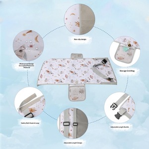 Estensore per Sedile da Viaggio per Bambini in Tessuto Oxford Impermeabile, Letto Amaca con Disegni Cartoon 76x44.5cm - Product Image 4
