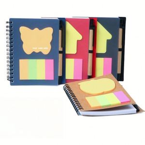 Custom Kraft Paper Spiral Notebook with Pen and Sticky Notes Branded Refillable <b>Journal</b> for Business Promotions - Product Image 1