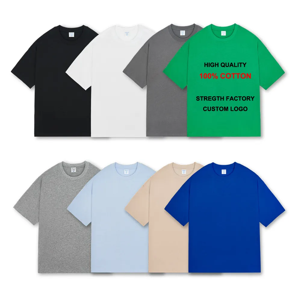 T-shirt lourd 100% coton 240 Gsm T-shirt court surdimensionné pour hommes de haute qualité