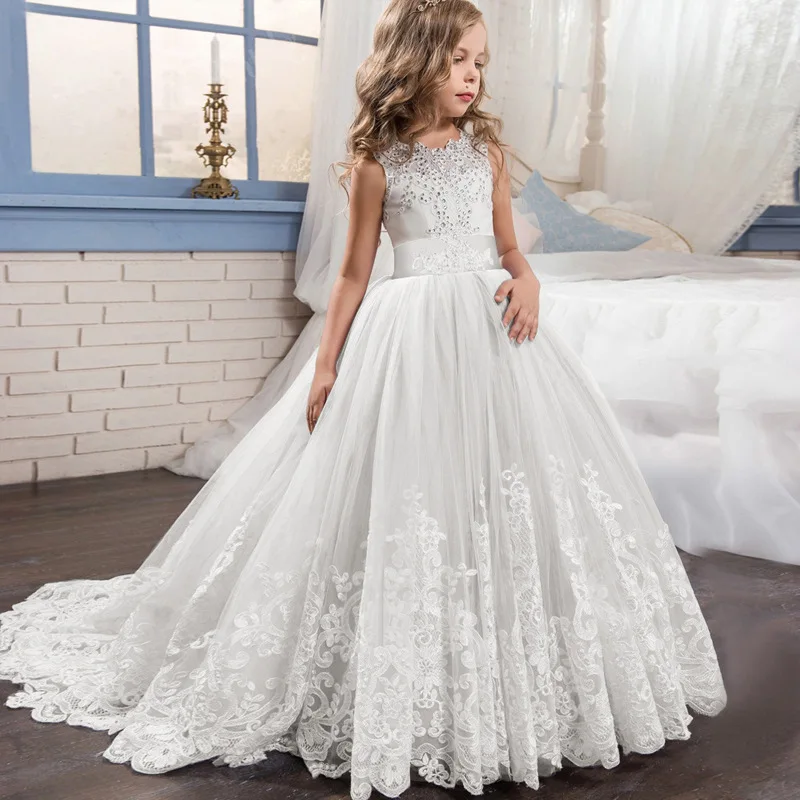wedding long dress 2018 kids Kids ballroom dresses 2018 wholesale