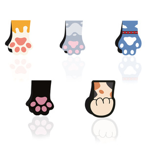 Tốt Nhất Bán 5Pcs Dễ Thương Con Chó Con Dấu Chân Đọc Sách Cuốn Sách Từ Đánh Dấu PVC Phim Hoạt Hình Con Chó Mèo Chân Đánh Dấu - Product Image 2