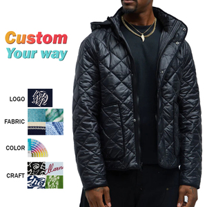 Blouson bombardier matelassé pour hommes Blouson aviateur personnalisé pour hommes Manteau chaud confortable et décontracté à fermeture éclair Veste en duvet pour hommes à la mode - Product Image 1